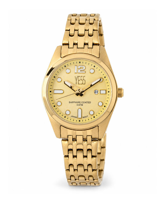 Reloj Yess Mujer Original Dorado Y25036L-2