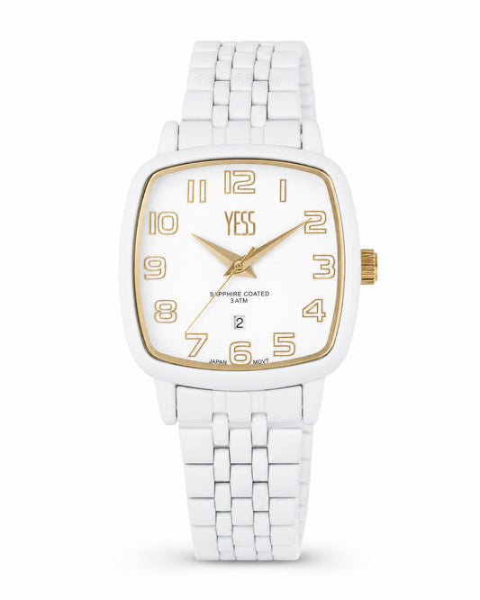 Reloj Yess Mujer Original Blanco Y25038-2