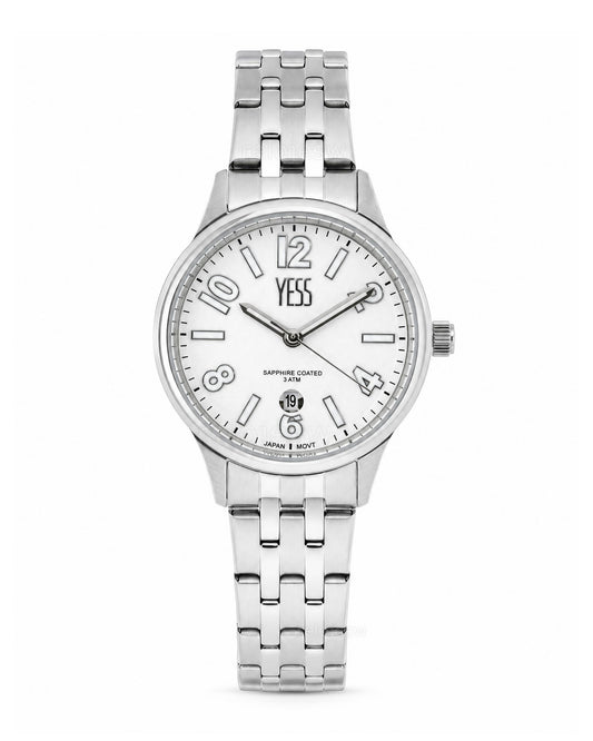Reloj Yess Mujer Original Plateado Y25040-1
