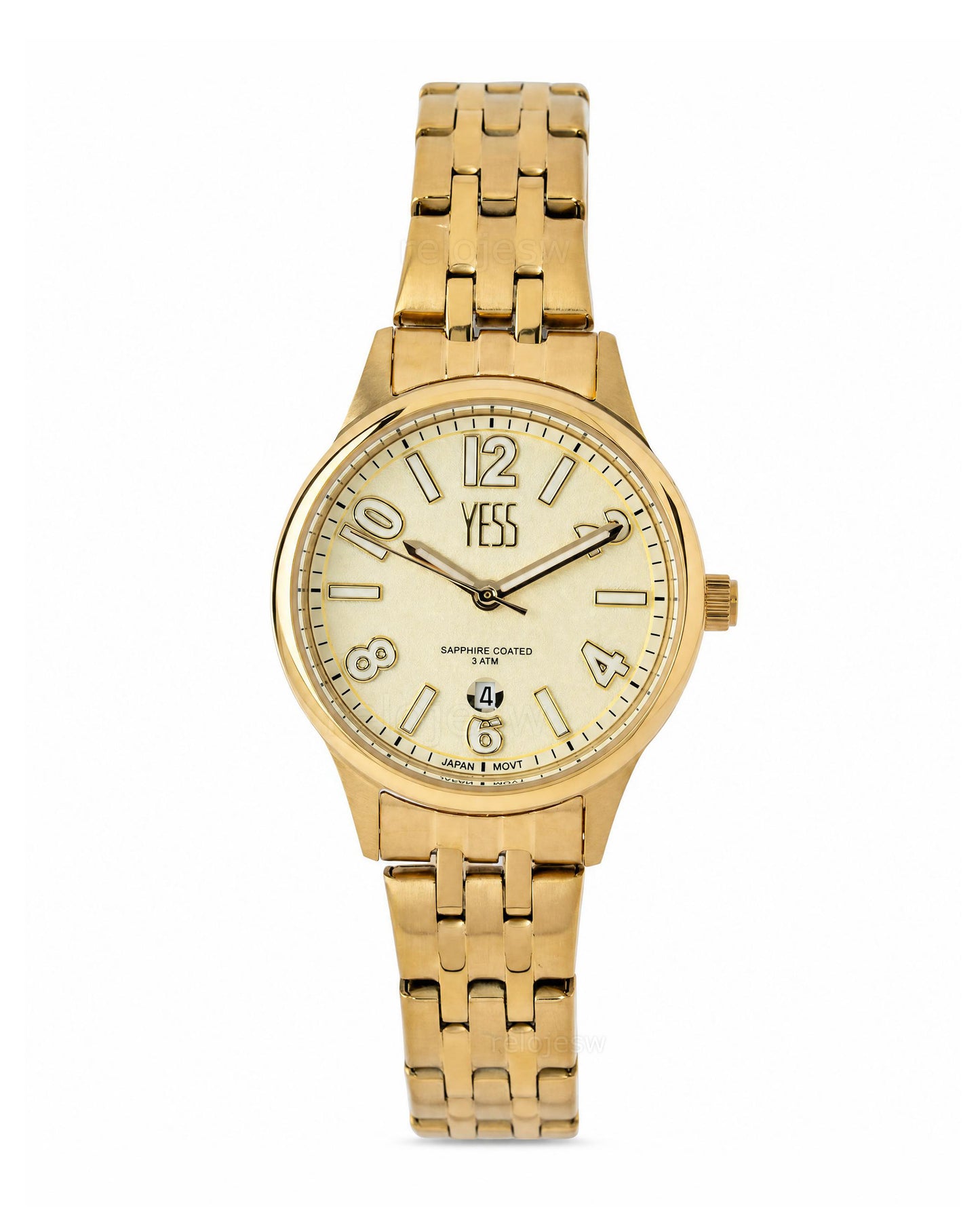 Reloj Yess Mujer Original Dorado Y25040-4