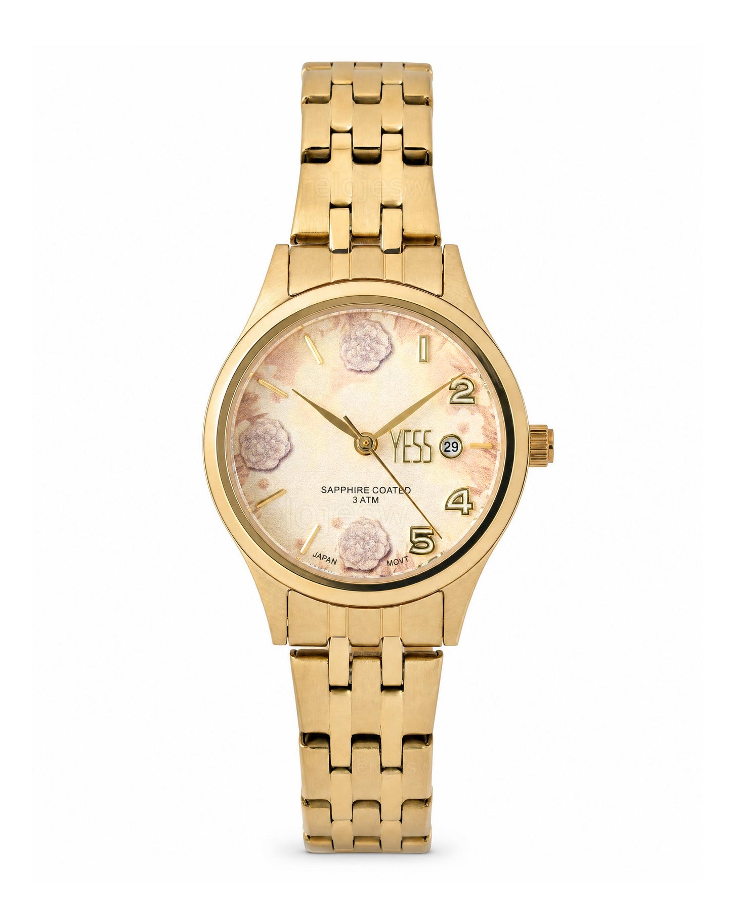 Reloj Yess Mujer Original Dorado Y25050-2