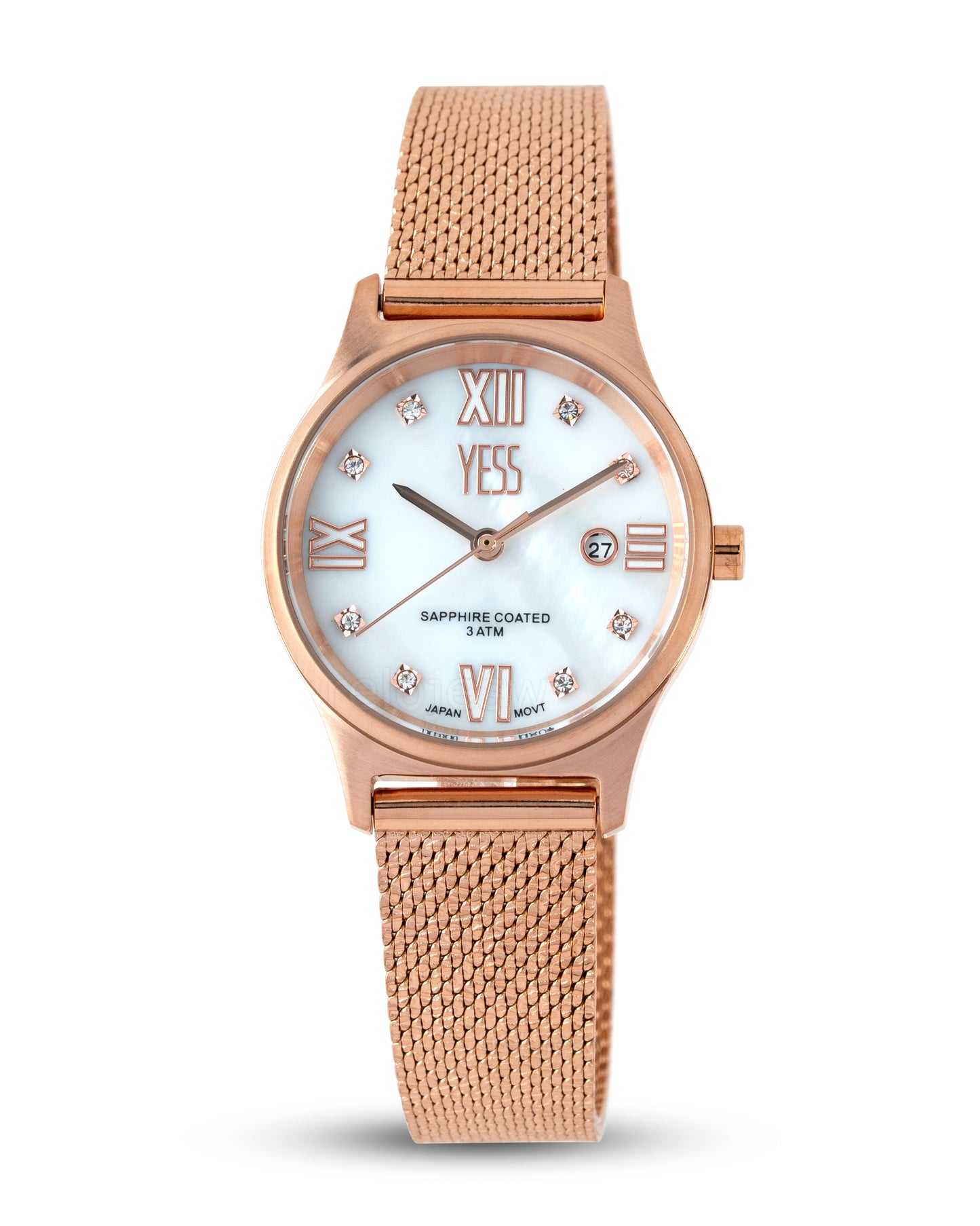 Reloj Yess Mujer Original Oro Rosa Y25055-3