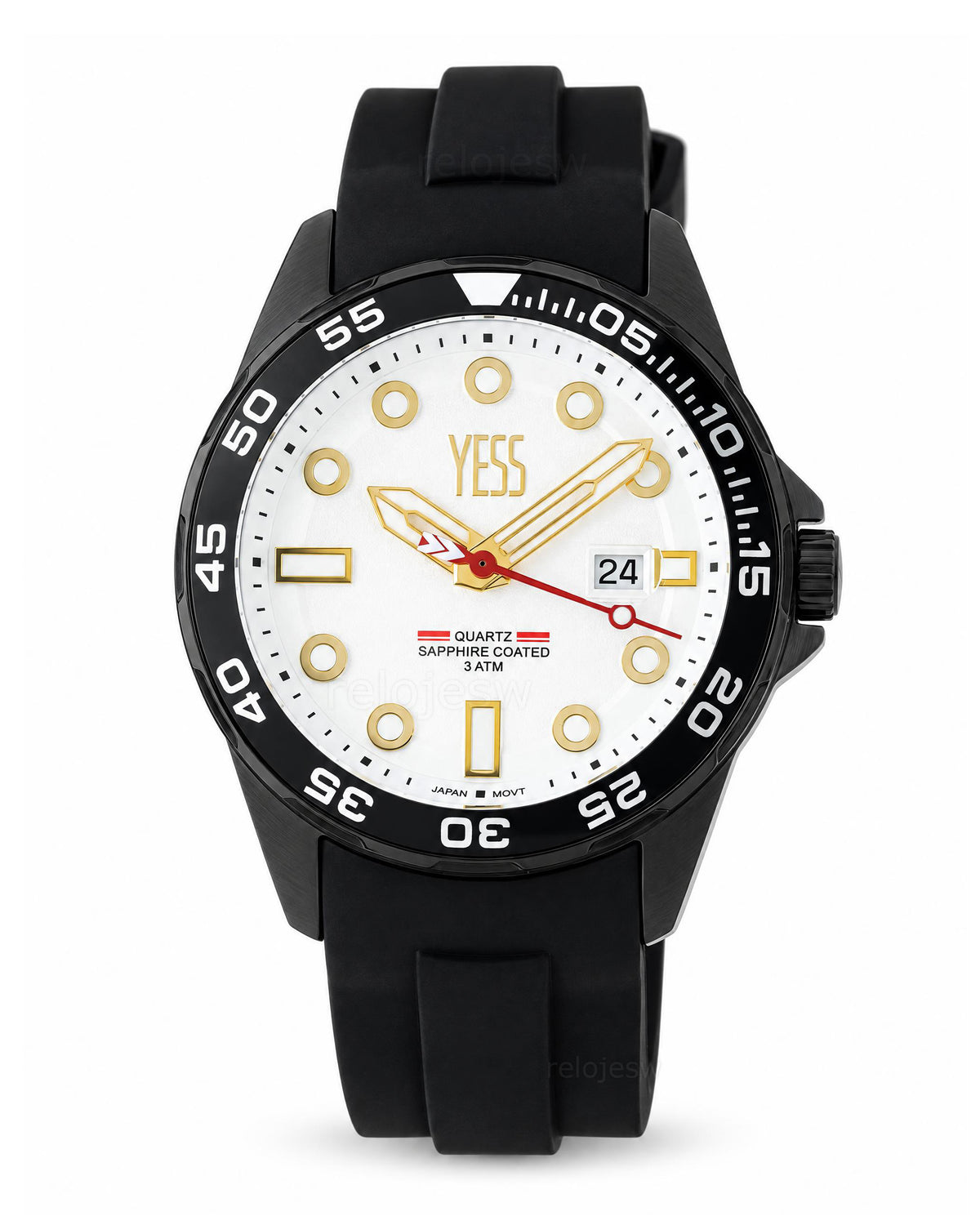 Reloj Yess Hombre Original Negro Y25062-4