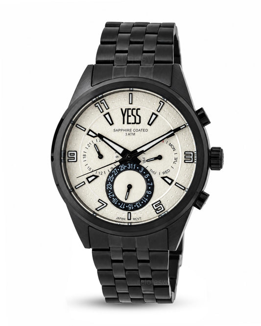 Reloj Yess Hombre Original Negro Y25068-4