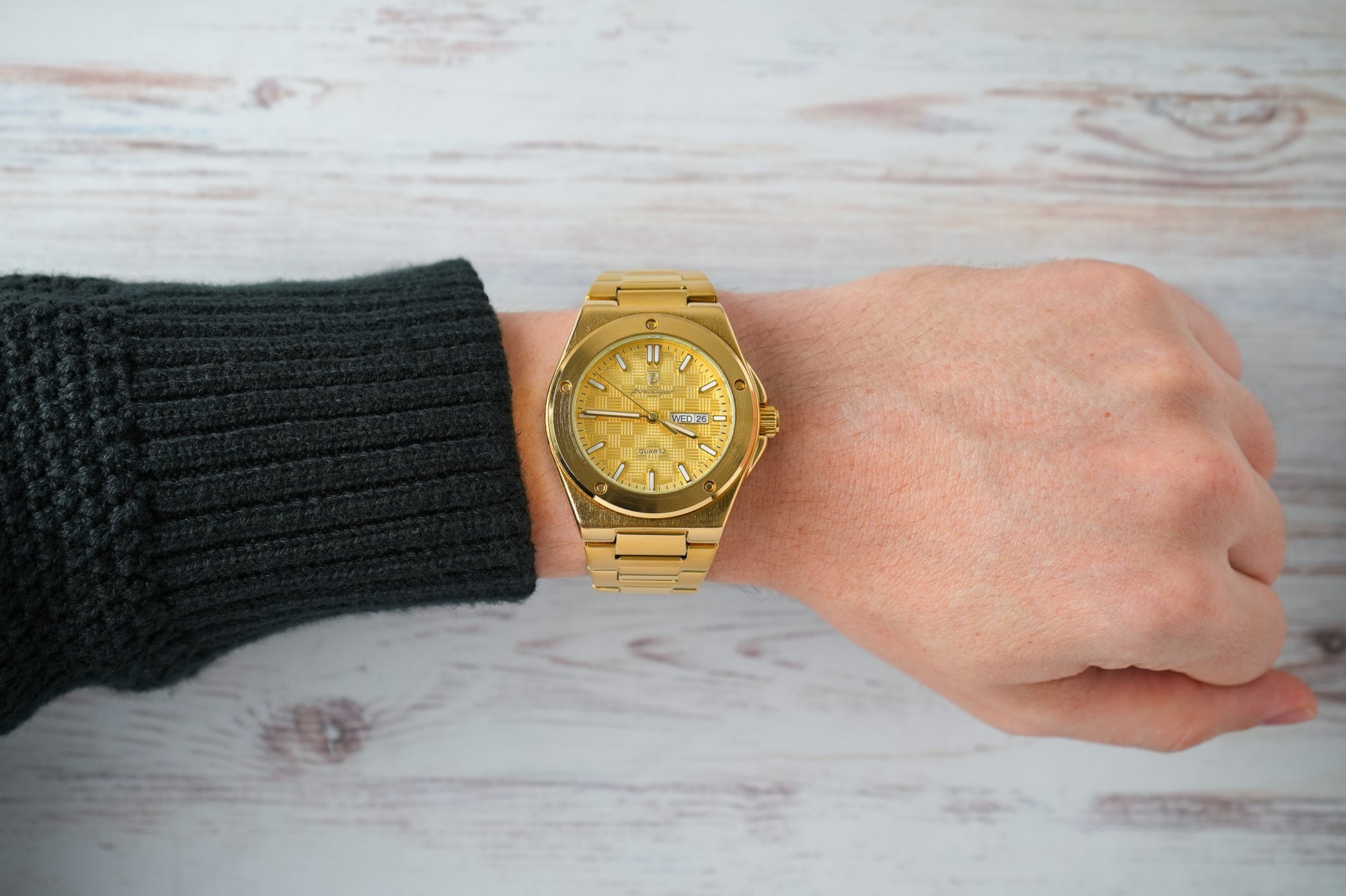 Reloj Poedagar Hombre Original Dorado PG-696-DODO