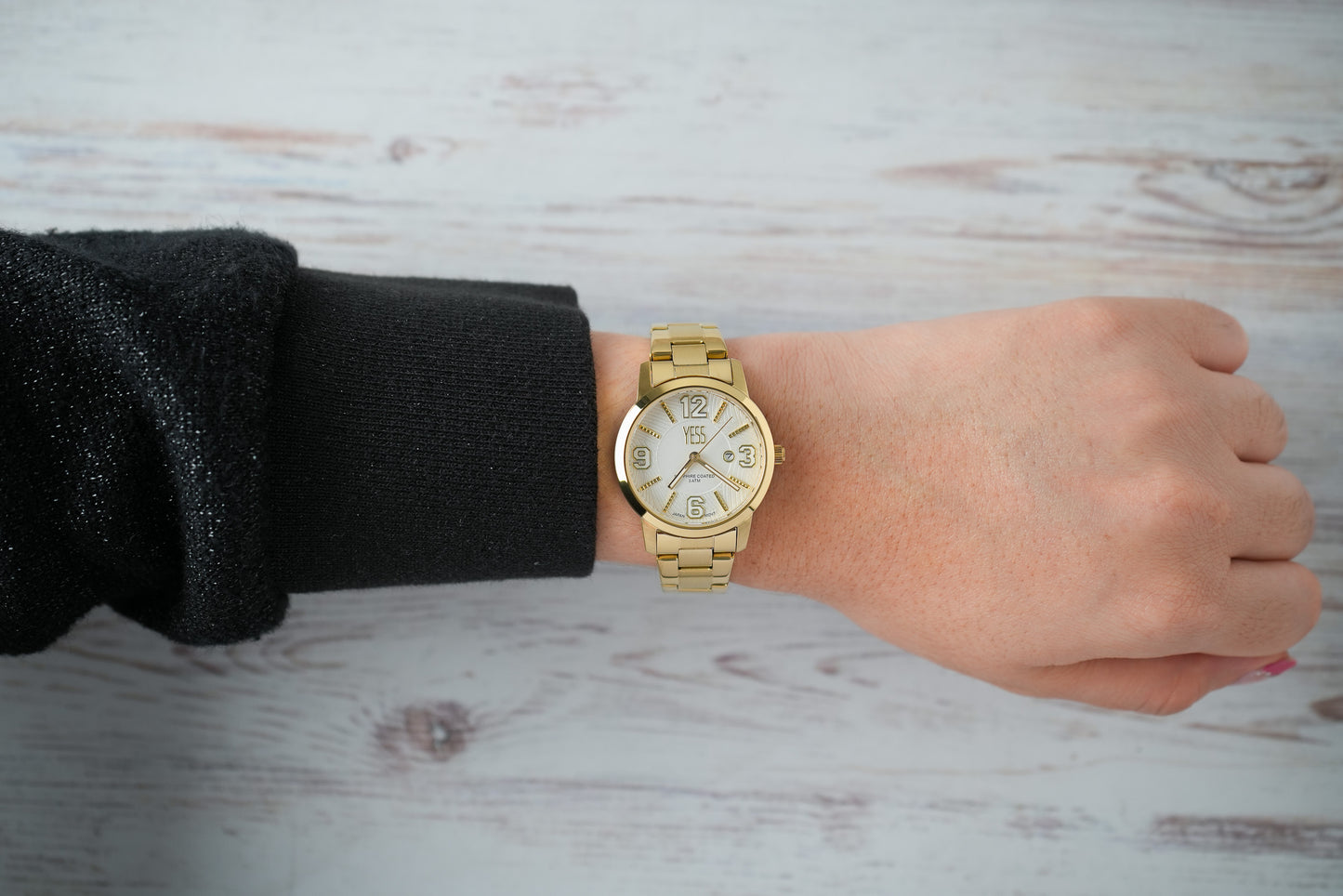 Reloj Yess Mujer Original Dorado Y25042-2
