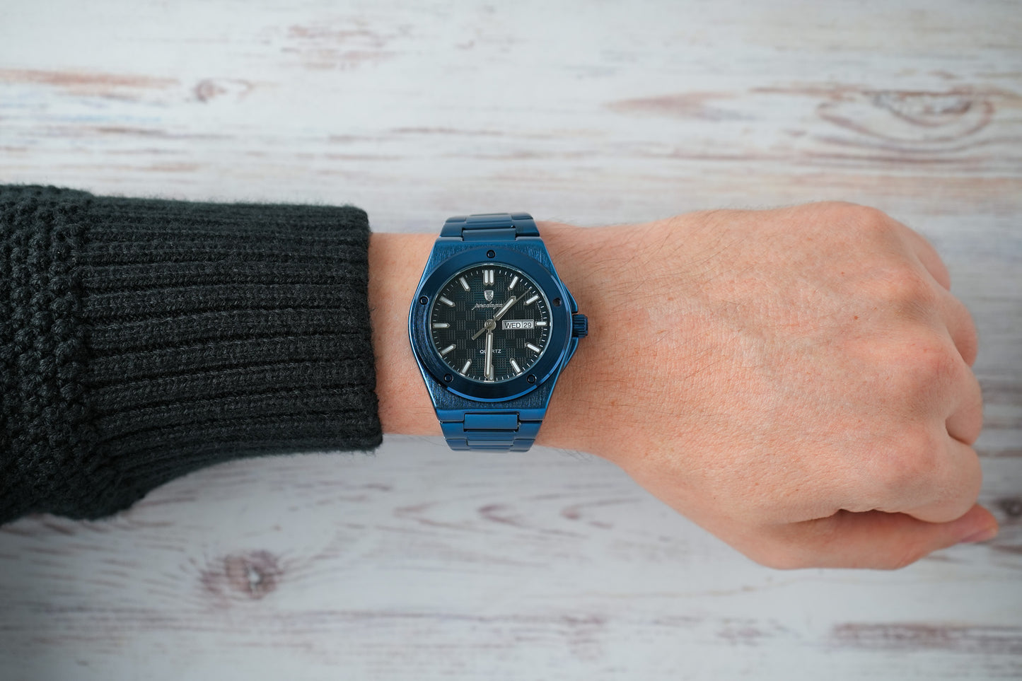 Reloj Poedagar Hombre Original Azul PG-696-AZAZ