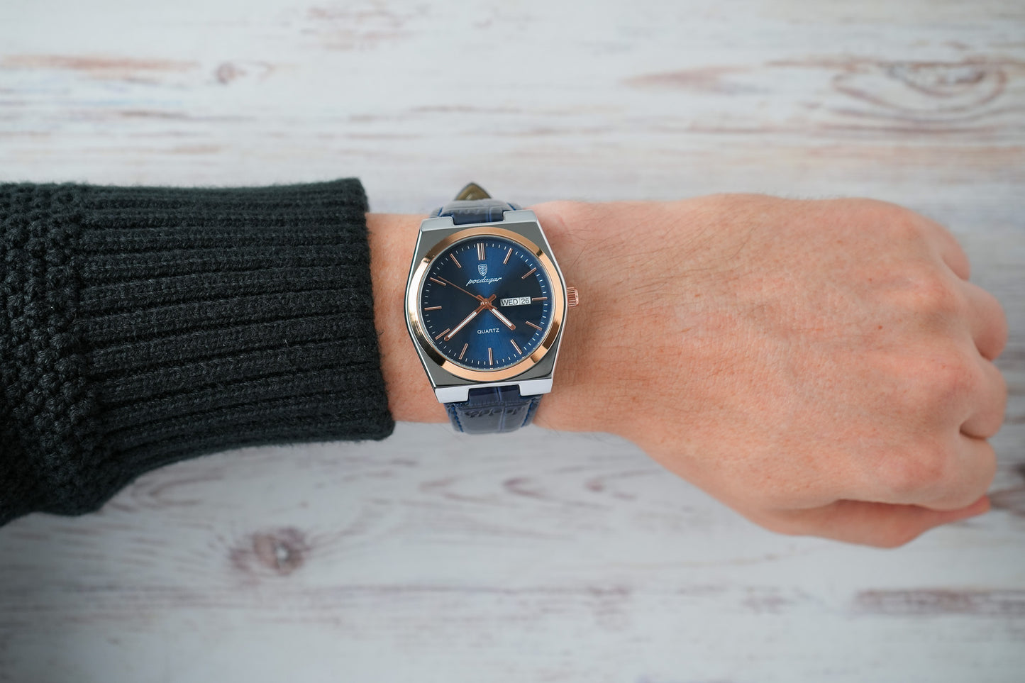 Reloj Poedagar Hombre Original Azul PG-930-AZPL