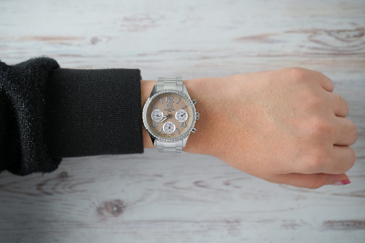 Reloj Yess Mujer Original Plateado SMT-251113-1