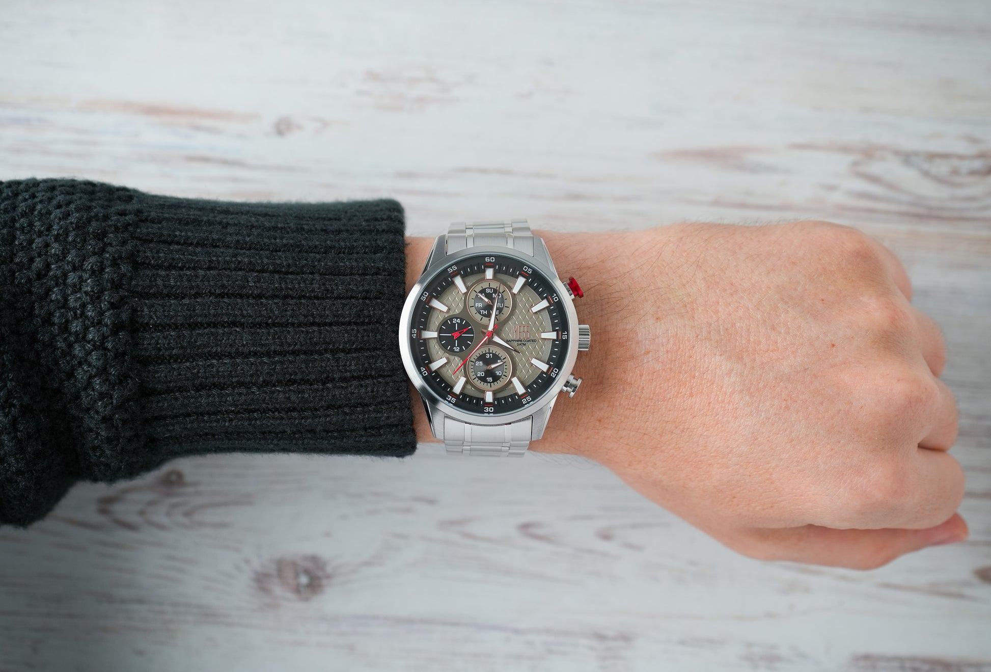 Reloj Yess Hombre Original Plateado SMT-251150-3