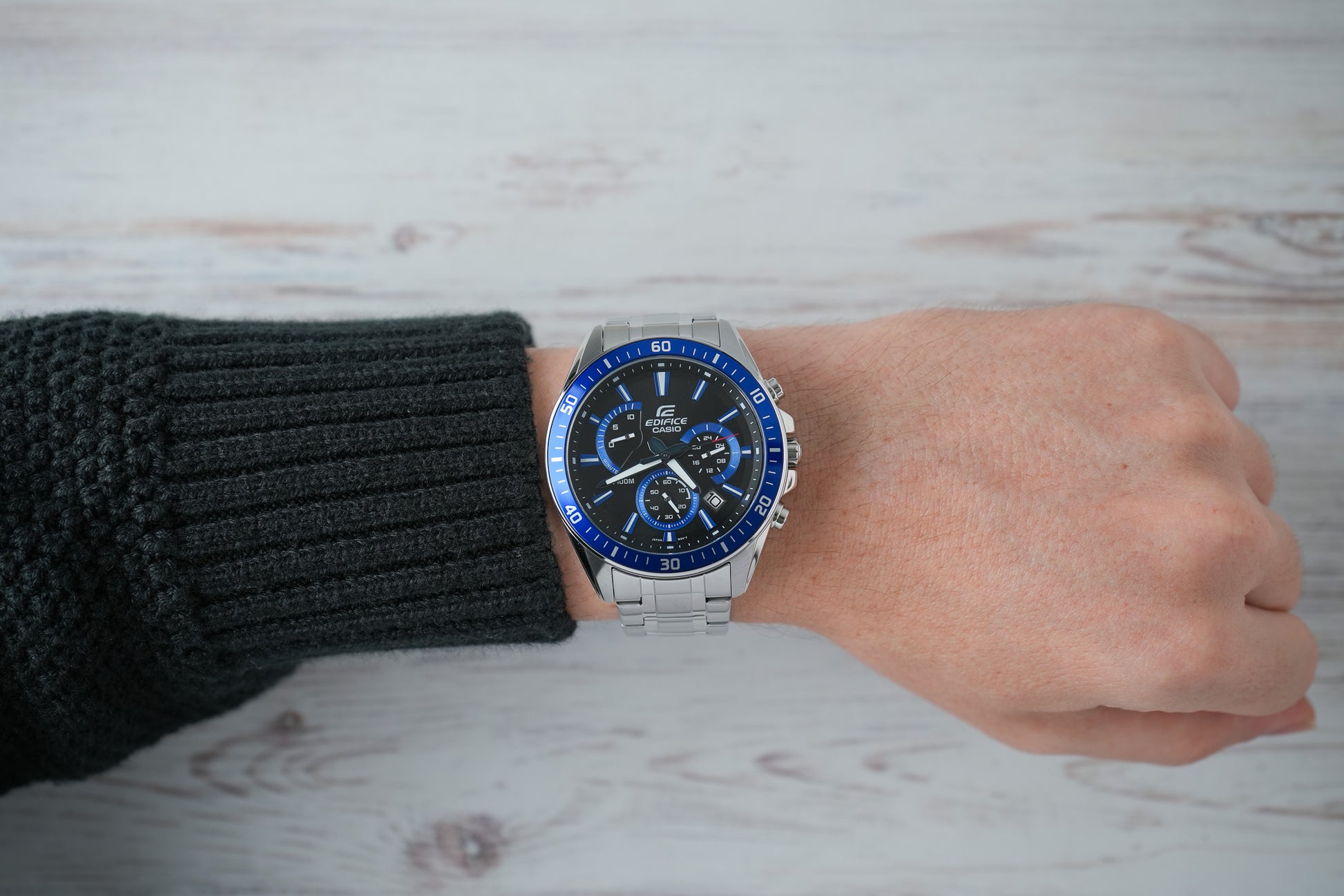 Reloj Casio Edifice Hombre Original Plateado EFR-552D-1A2V