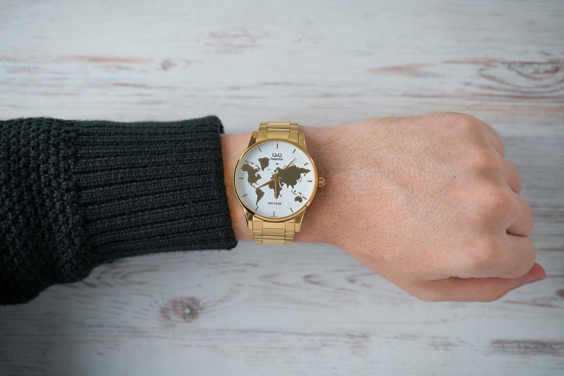 Reloj Q&Q Superior Hombre Original Dorado S19A500Y