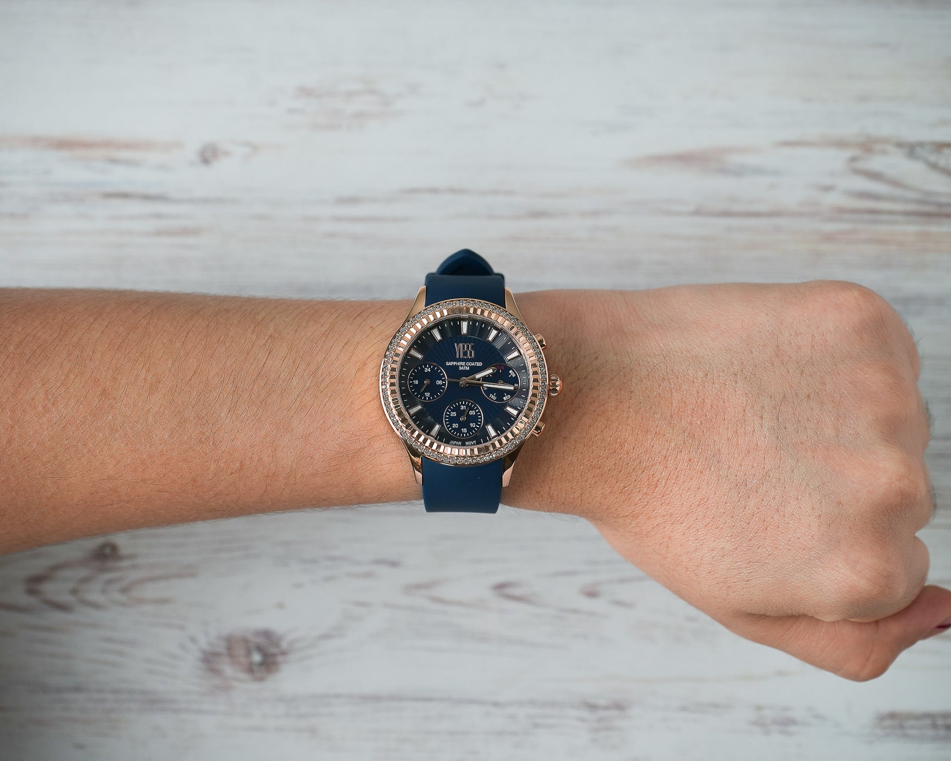 Reloj Yess Mujer Original Azul SMT-250506-5
