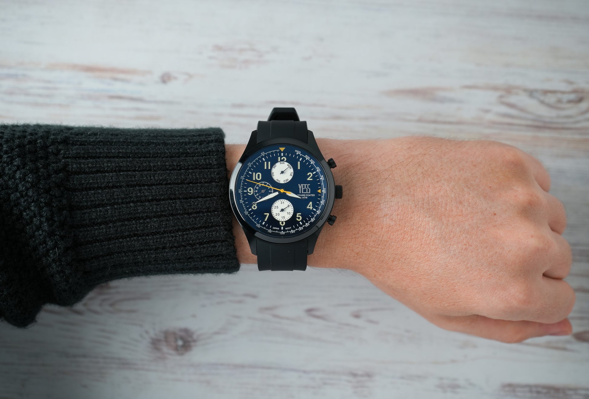 Reloj Yess Hombre Original Negro T653GS-3