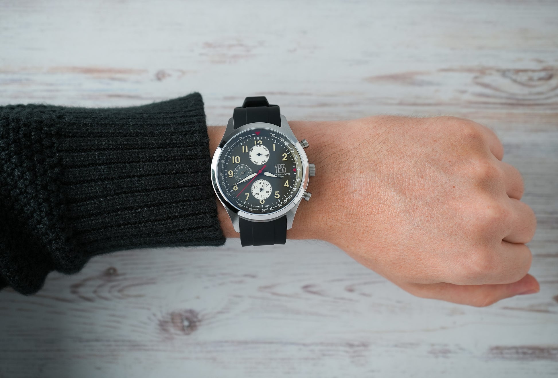 Reloj Yess Hombre Original Negro T653GS-1