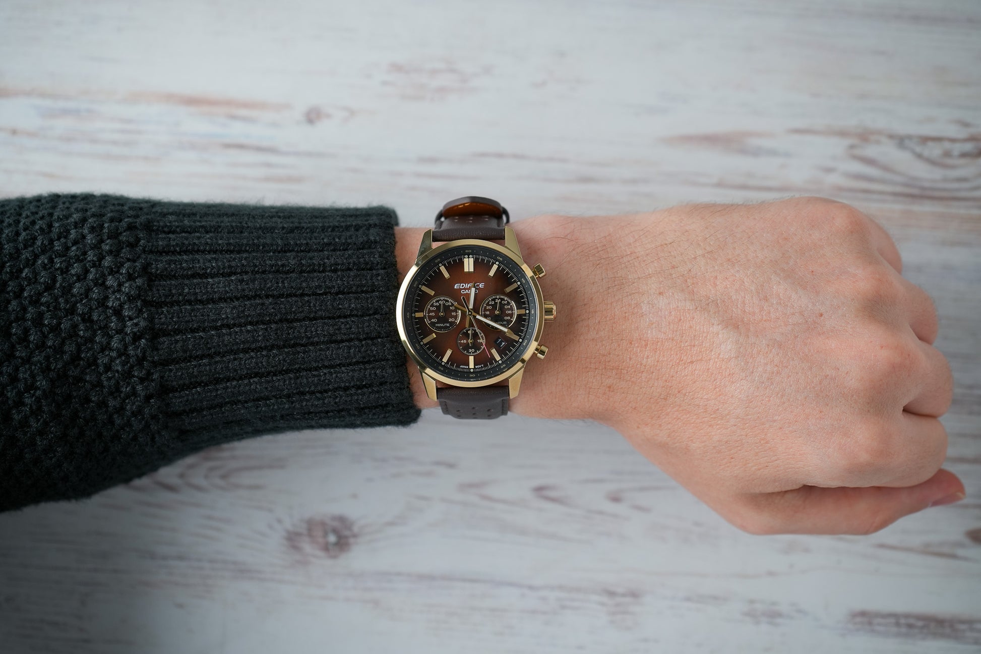 Reloj Casio Edifice Original Hombre Marrón EFR-575CL-5A