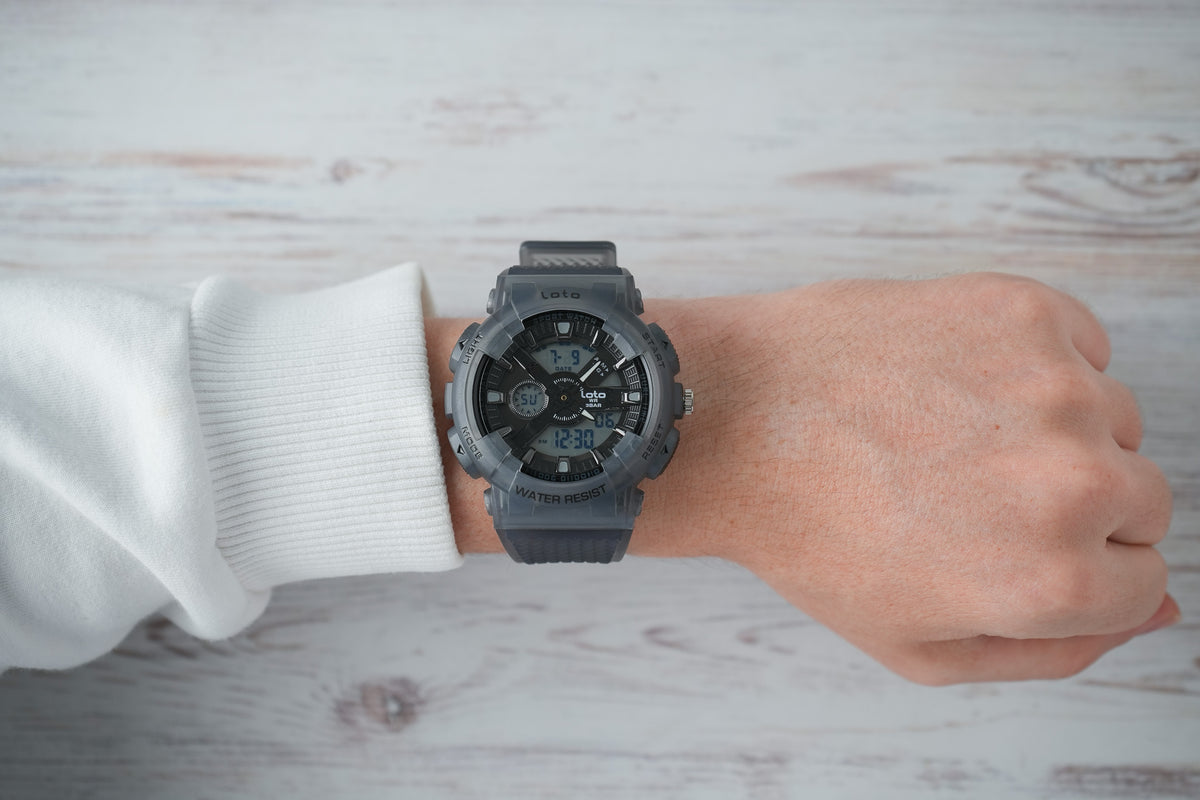 Reloj Loto Hombre Original Gris LT-2567-GRGR