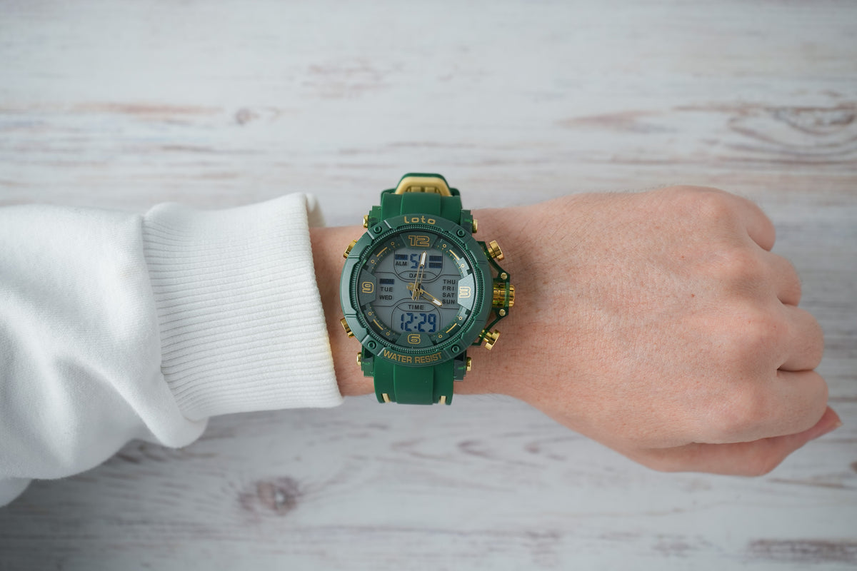 Reloj Loto Hombre Original Verde LT-2578-VEAM