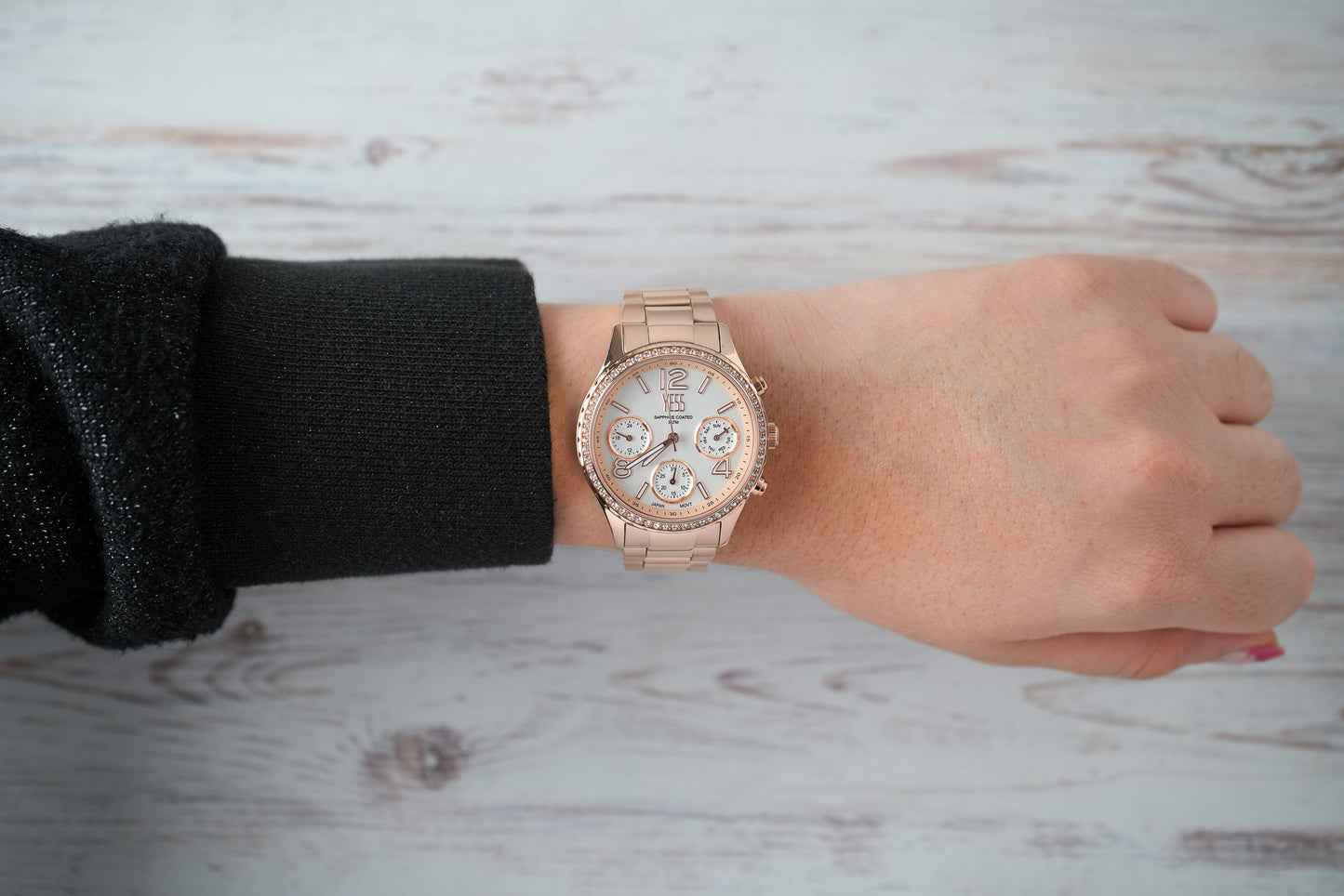 Reloj Yess Mujer Original Oro Rosa SMT-251113-5