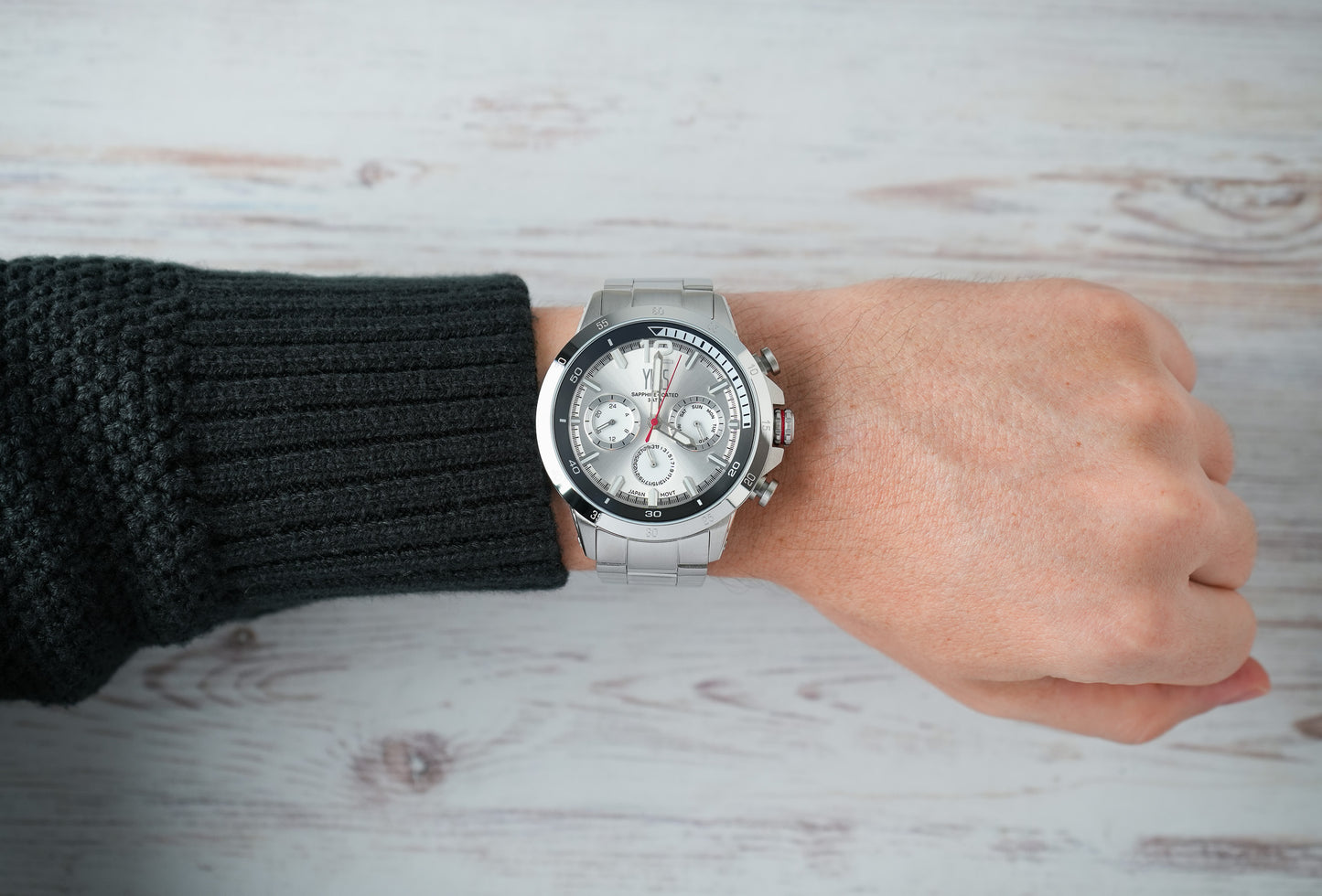 Reloj Yess Hombre Original Plateado T651GS-1