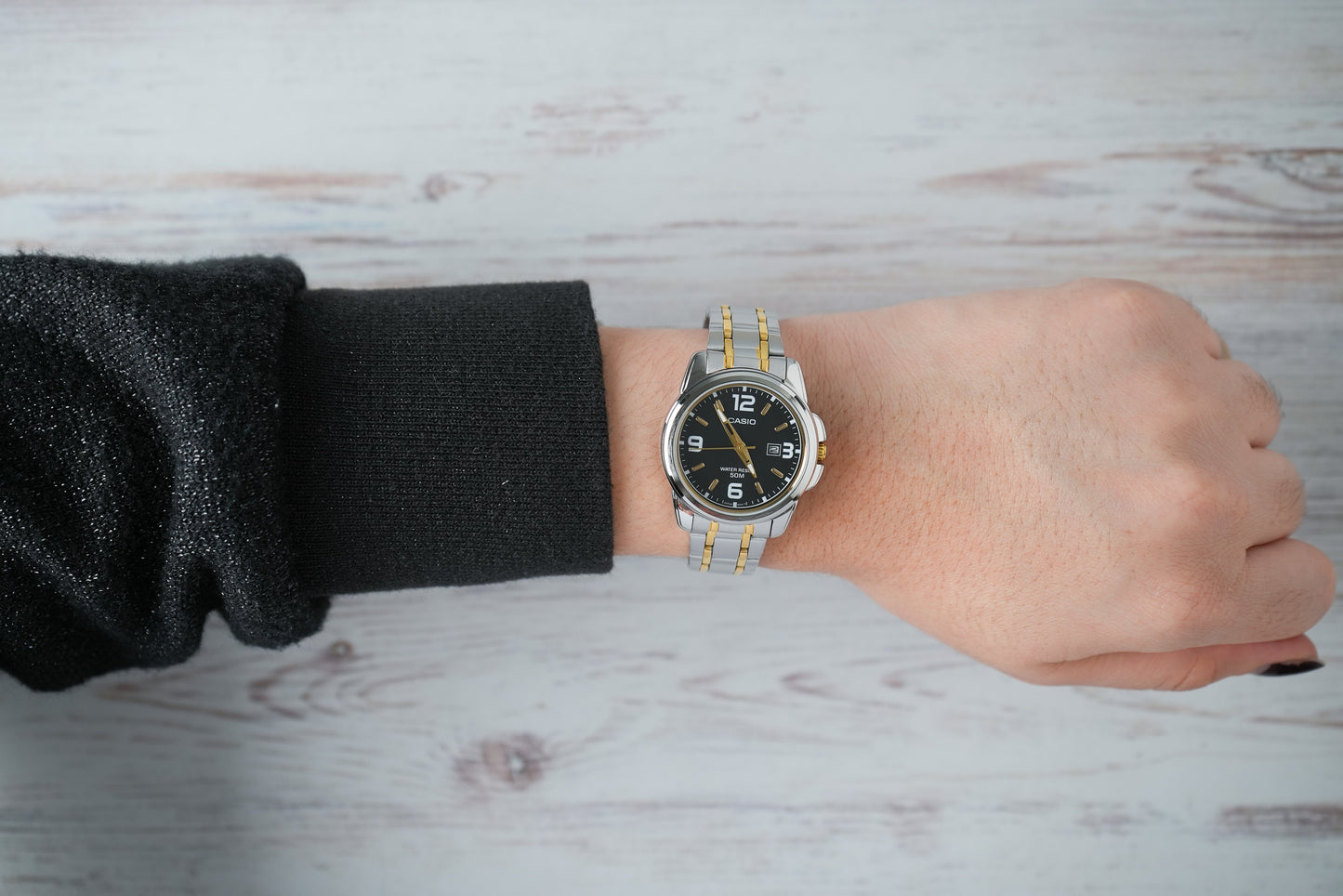 Reloj Casio Mujer Original Plateado y Dorado LTP-1314SG-1AV