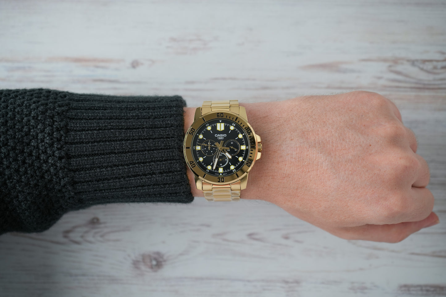 Reloj Casio Hombre Original Dorado MTP-VD300G-1E