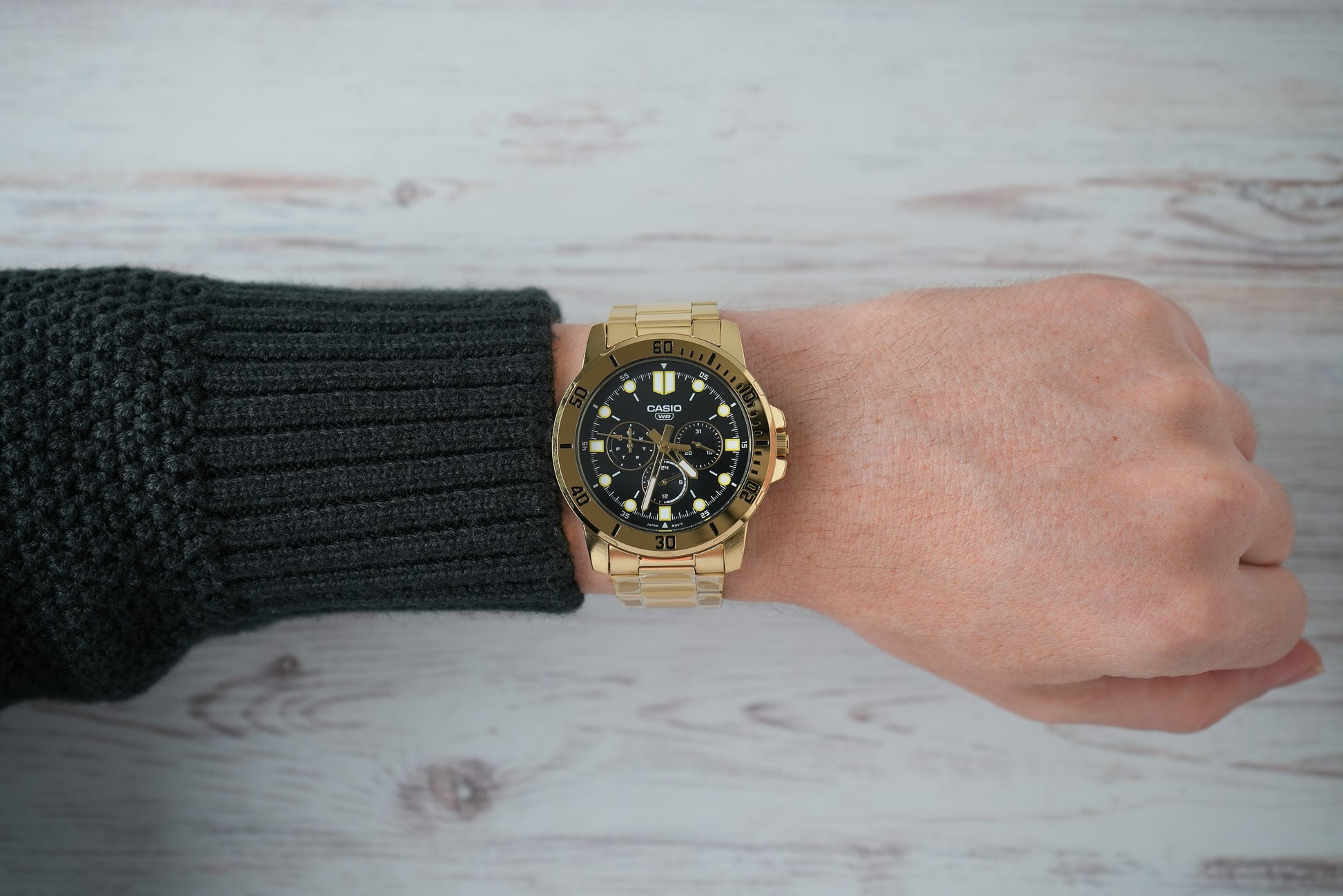 Reloj Casio Hombre Original Dorado MTP-VD300G-1E