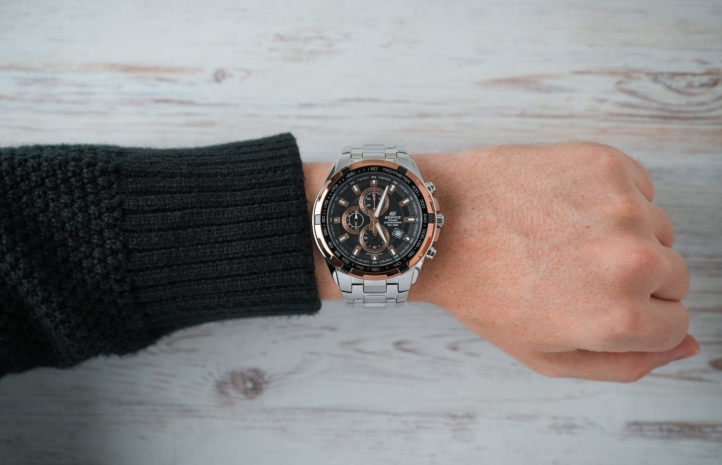 Reloj Casio Edifice Hombre Original Plateado EF-539D-1A5V