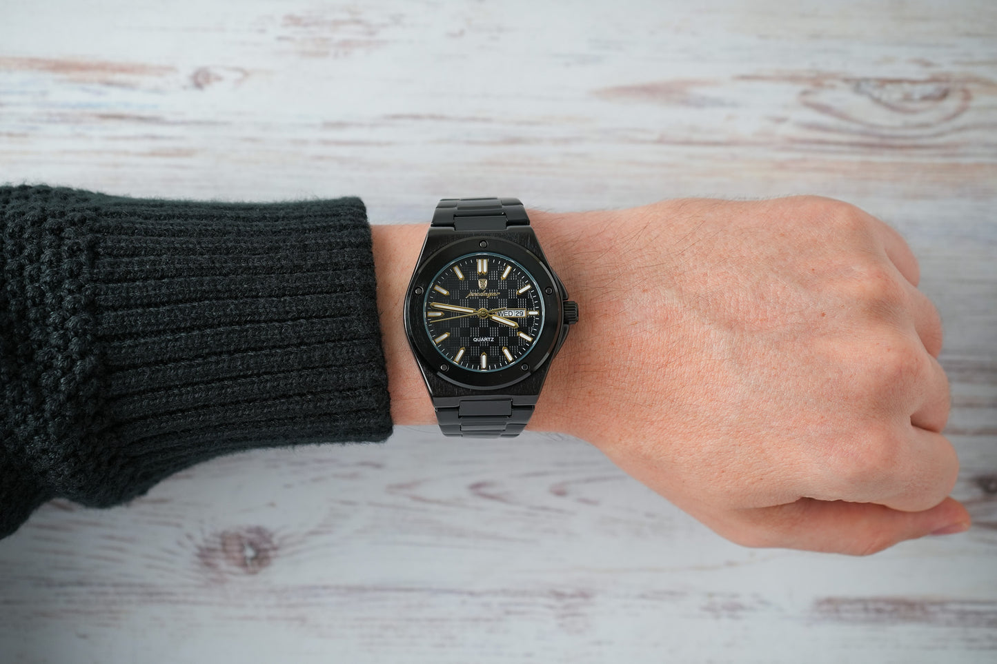 Reloj Poedagar Hombre Original Negro PG-696-NENE