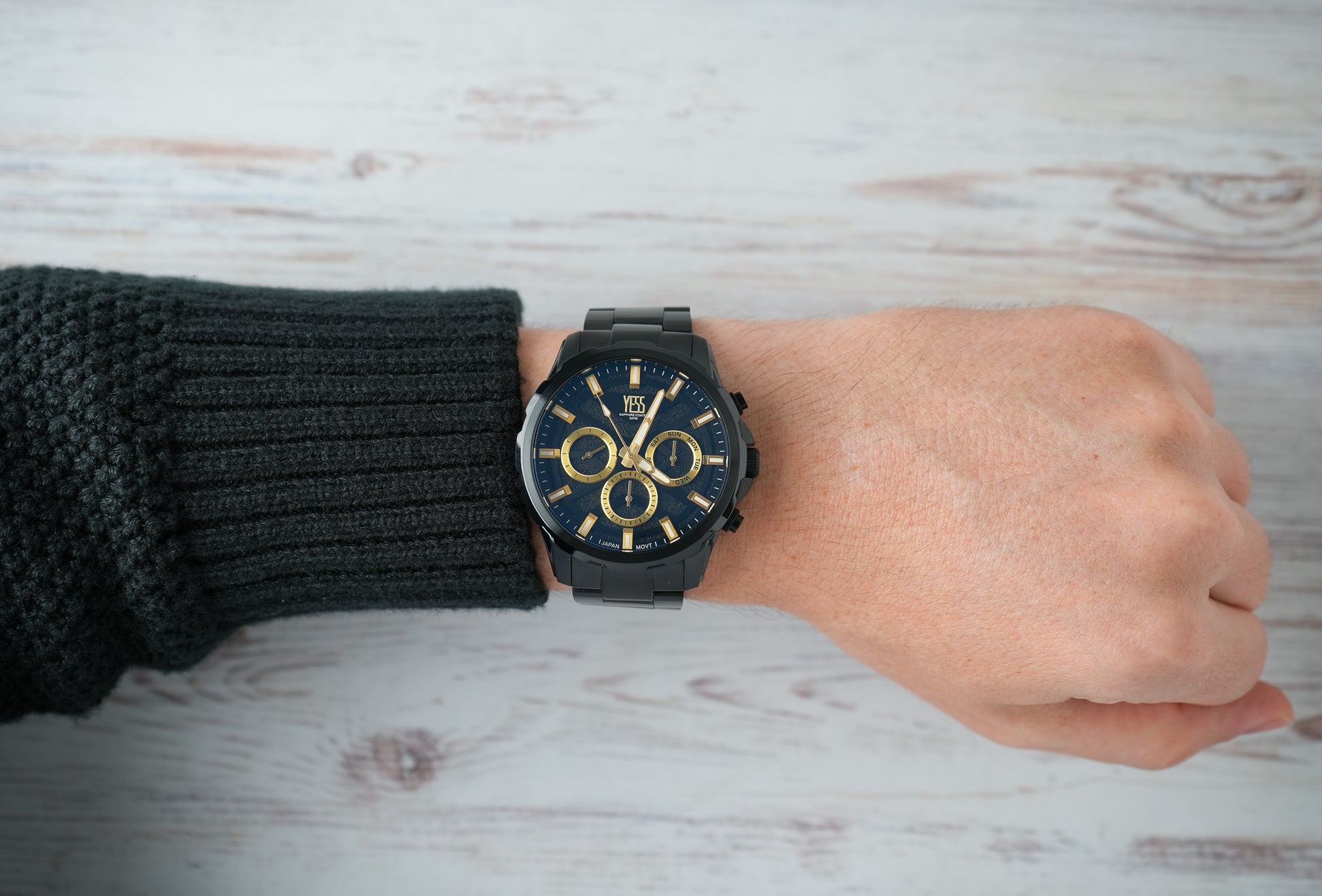 Reloj Yess Hombre Original Negro T647GS-2