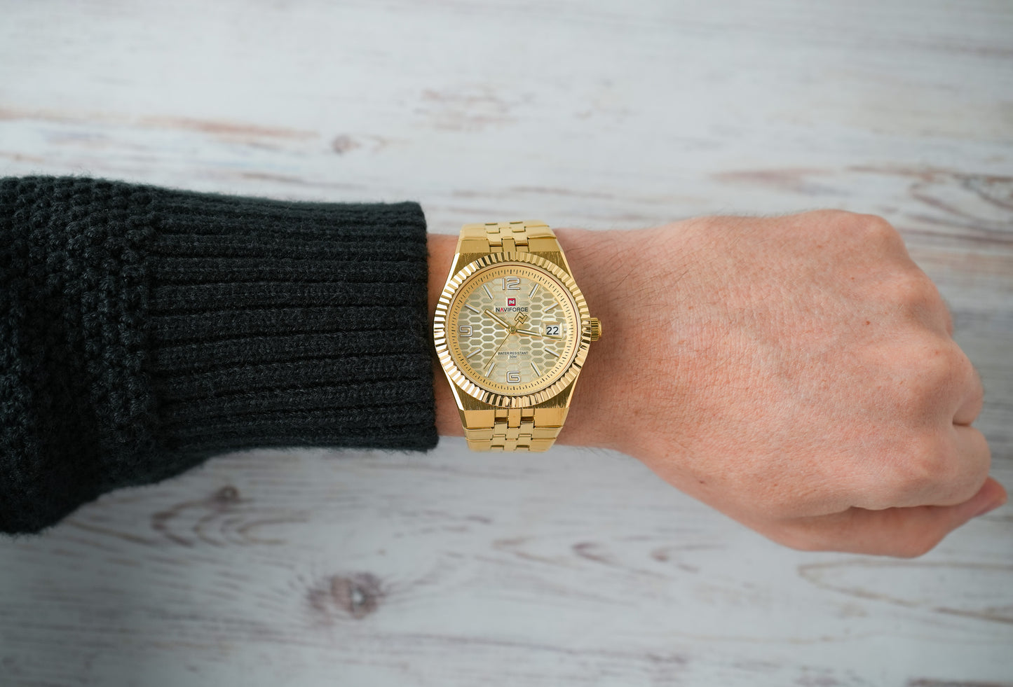 Reloj Naviforce Hombre Original Dorado NF9277-DODO