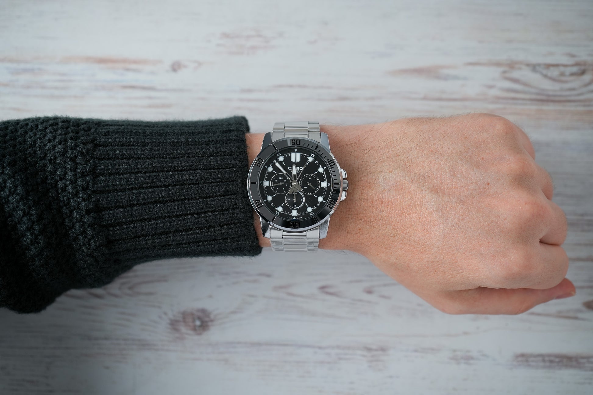Reloj Casio Original Hombre Plateado MTP-VD300D-1E