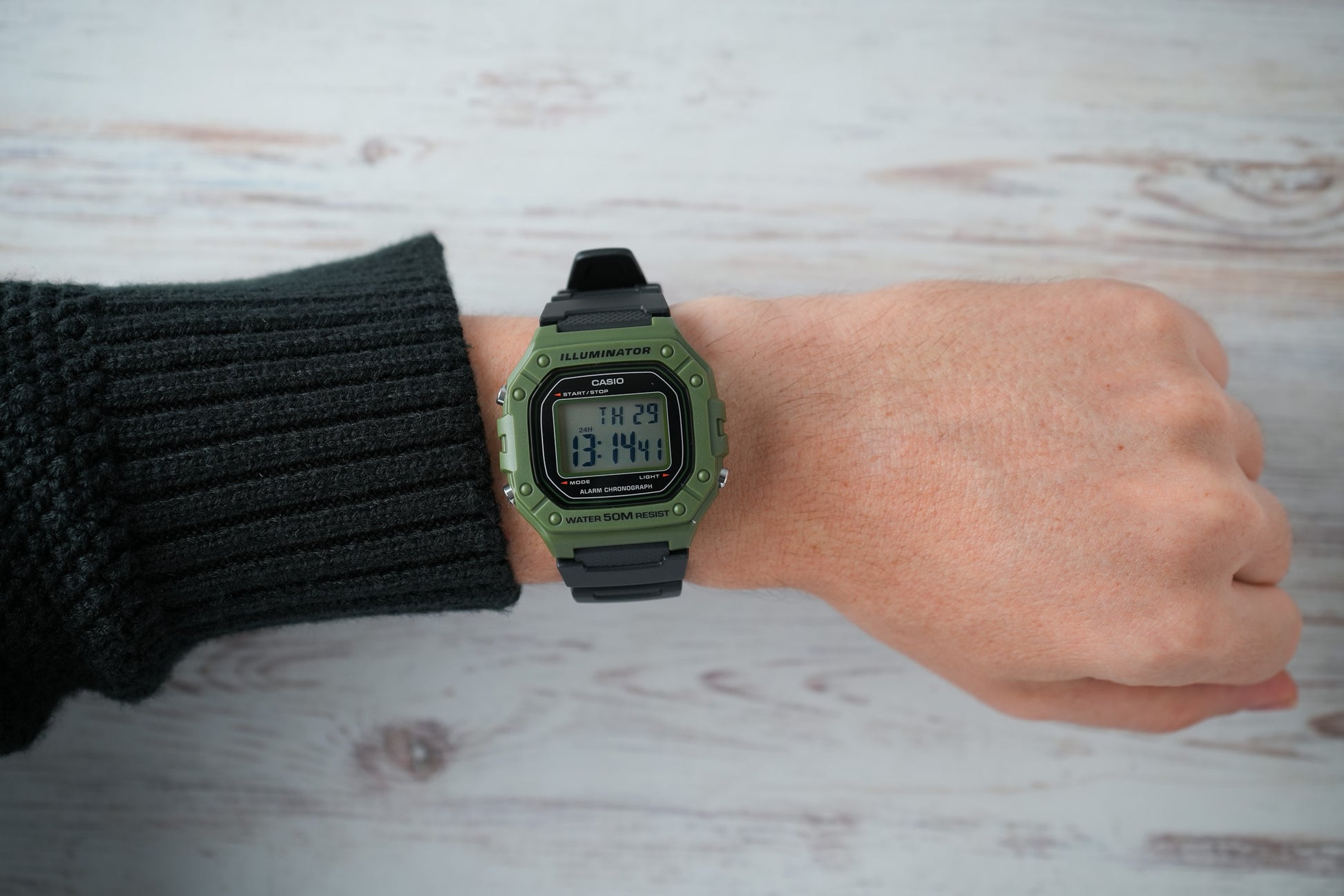 Reloj Casio Hombre Original Negro W-218H-3AV