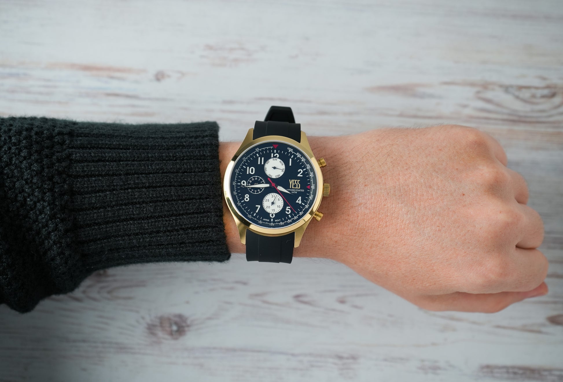 Reloj Yess Hombre Original Negro T653GS-5