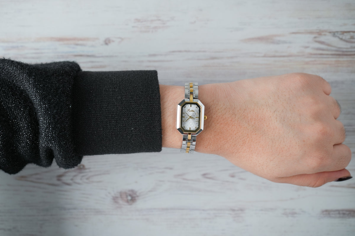 Reloj Scottie Mujer Original Plateado y Dorado 9783-BIPL