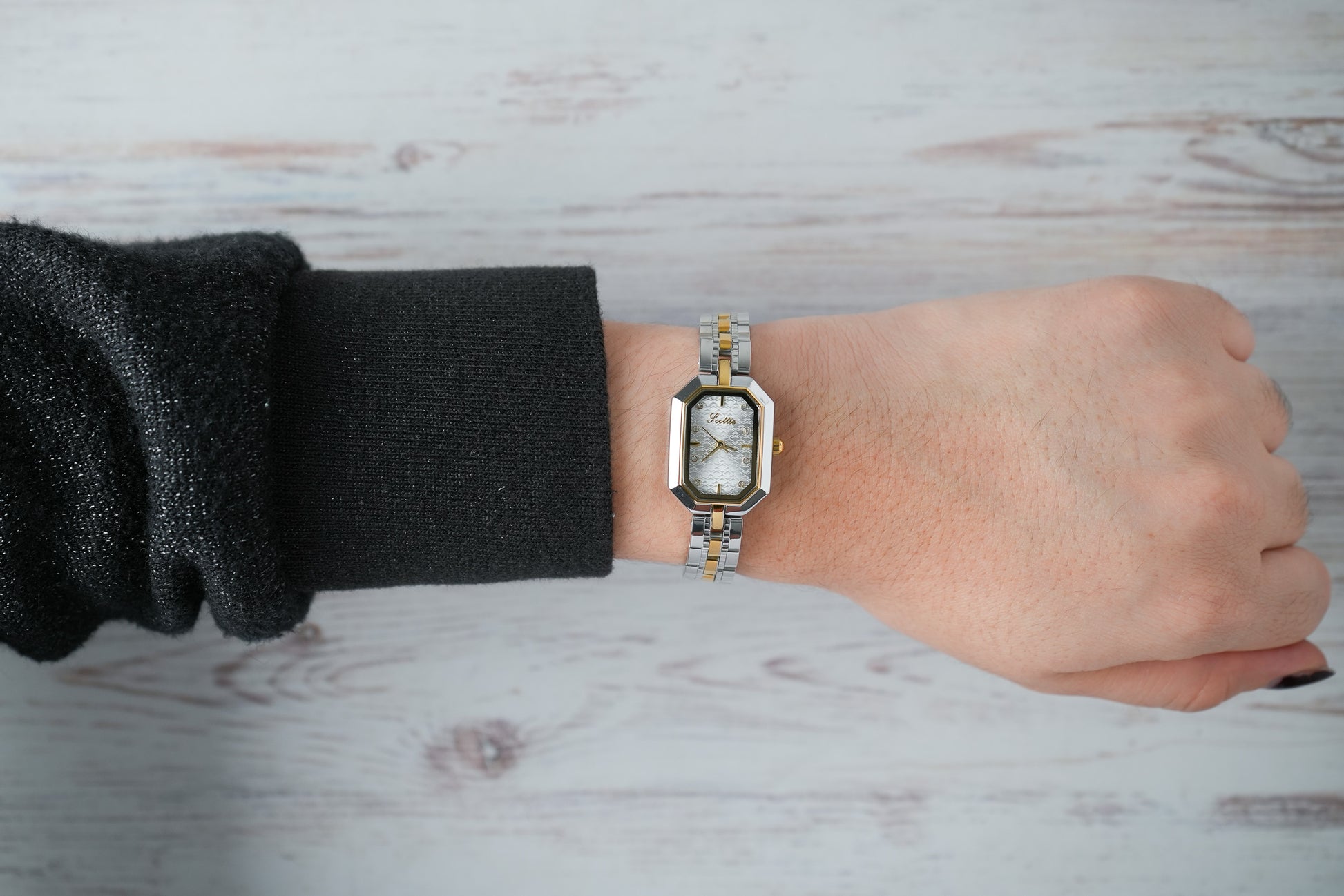 Reloj Scottie Mujer Original Plateado y Dorado 9783-BIPL