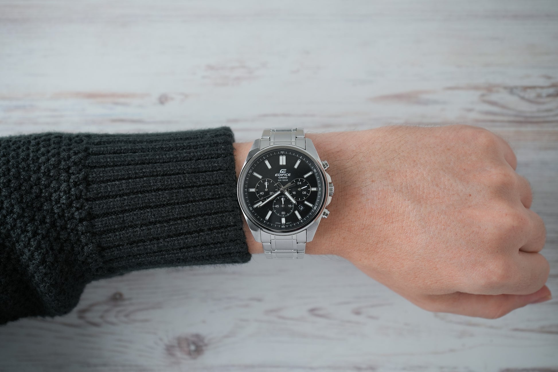 Reloj Casio Edifice Hombre Original Plateado EFV-650D-1AV