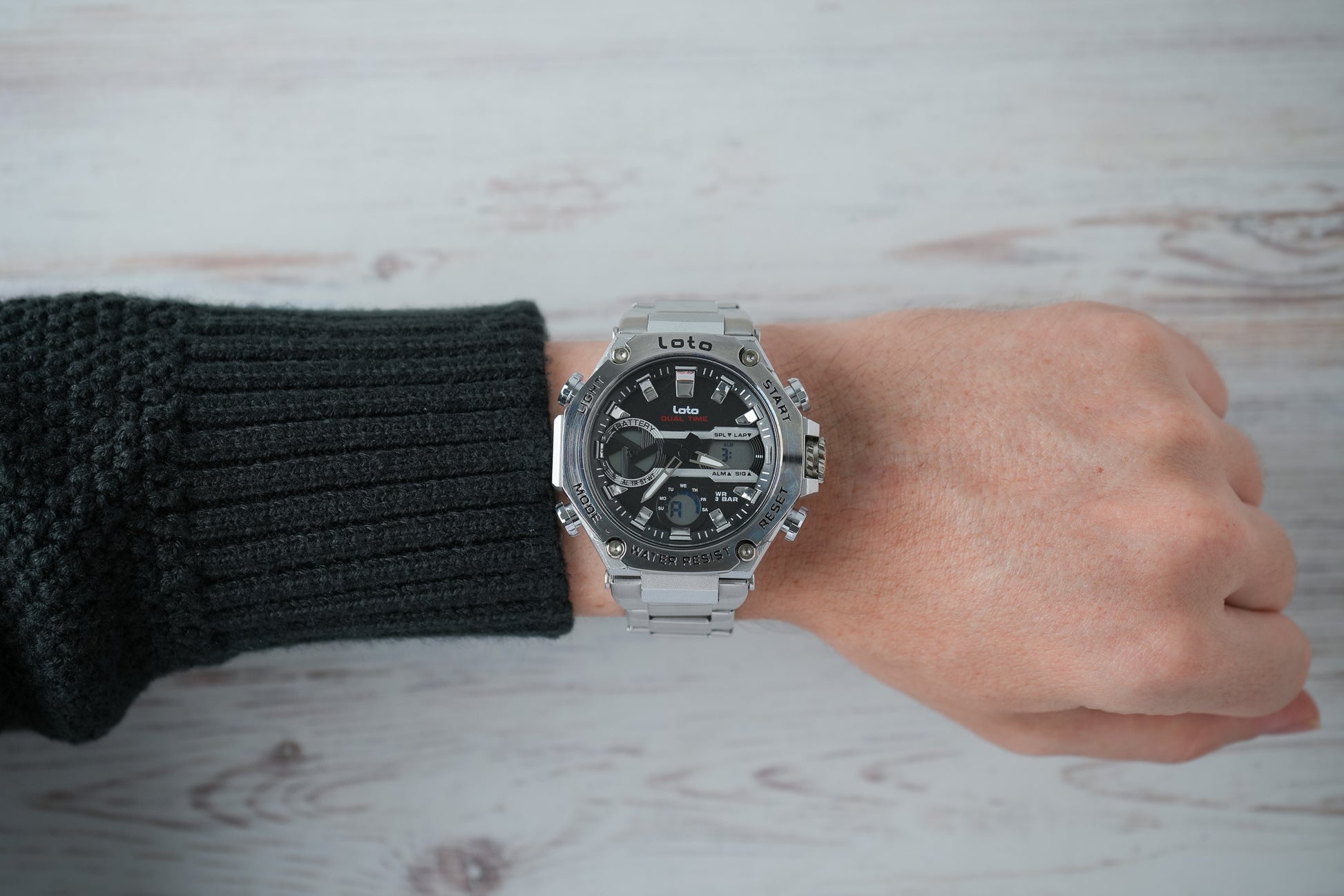 Reloj Loto Hombre Original Plateado LT-2580-PLNE