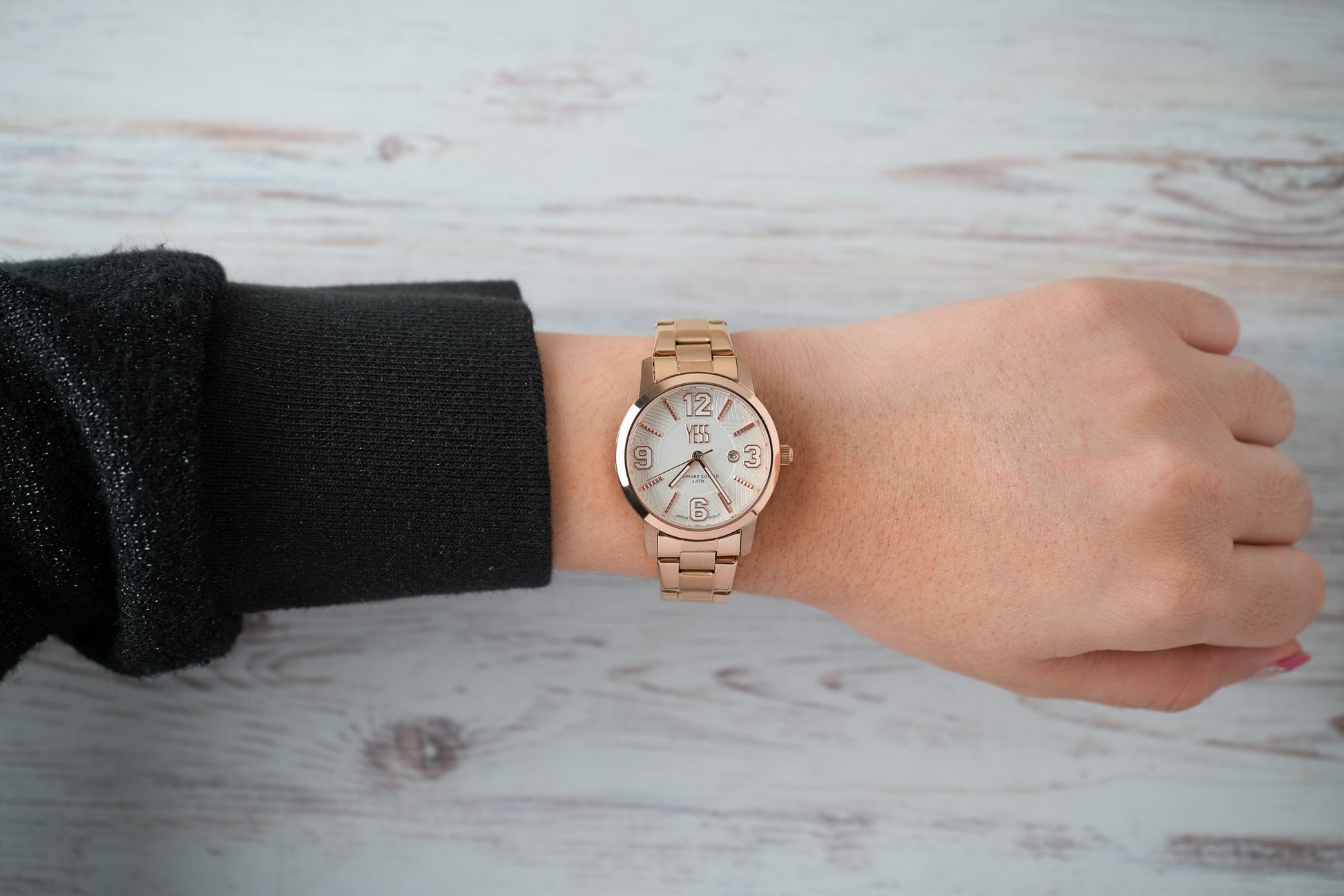 Reloj Yess Mujer Original Oro Rosa Y25042-4