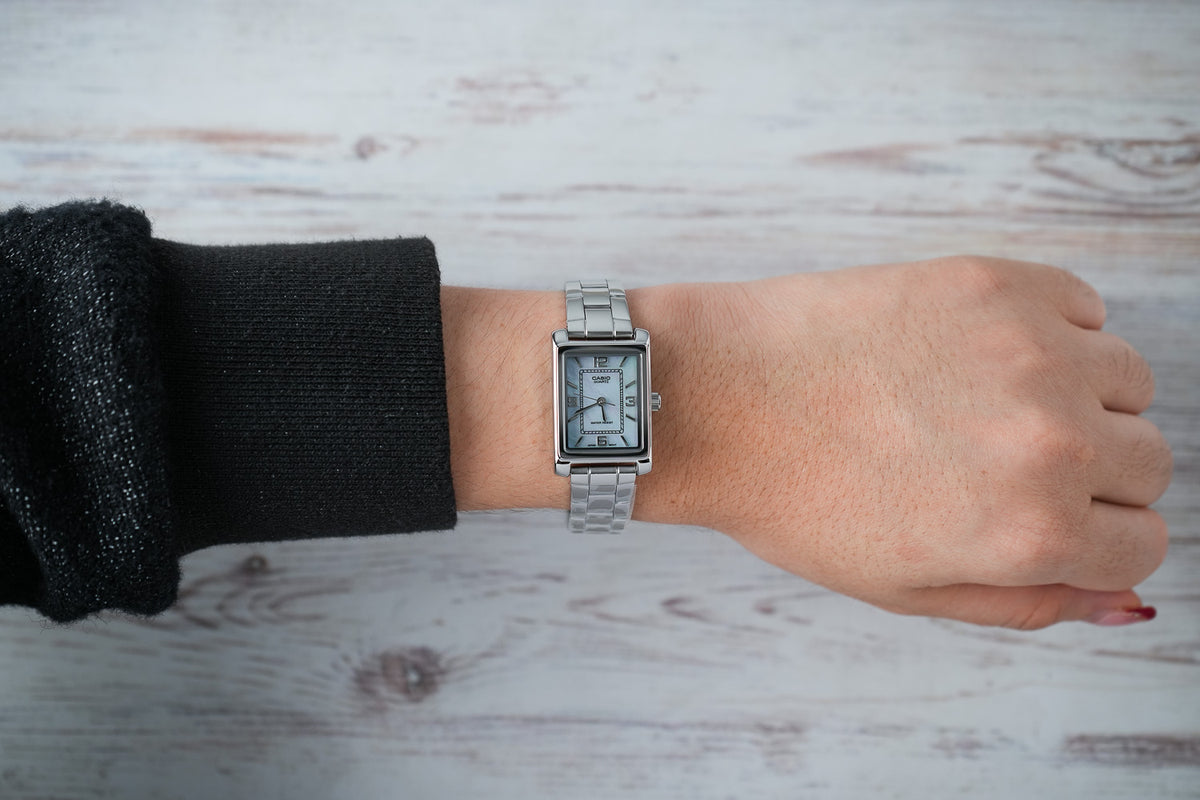 Reloj Casio Mujer Original Plateado LTP-1234DS-2A