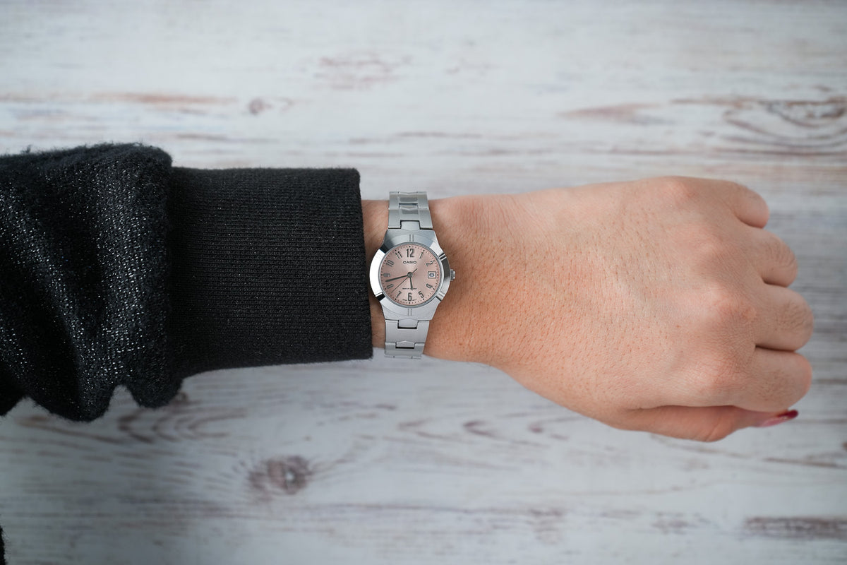 Reloj Casio Mujer Original Plateado LTP-1241D-4A3