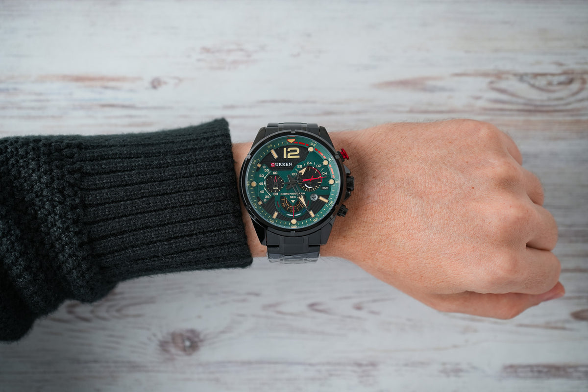 Reloj Curren Hombre Original Negro CU8395-NEVE