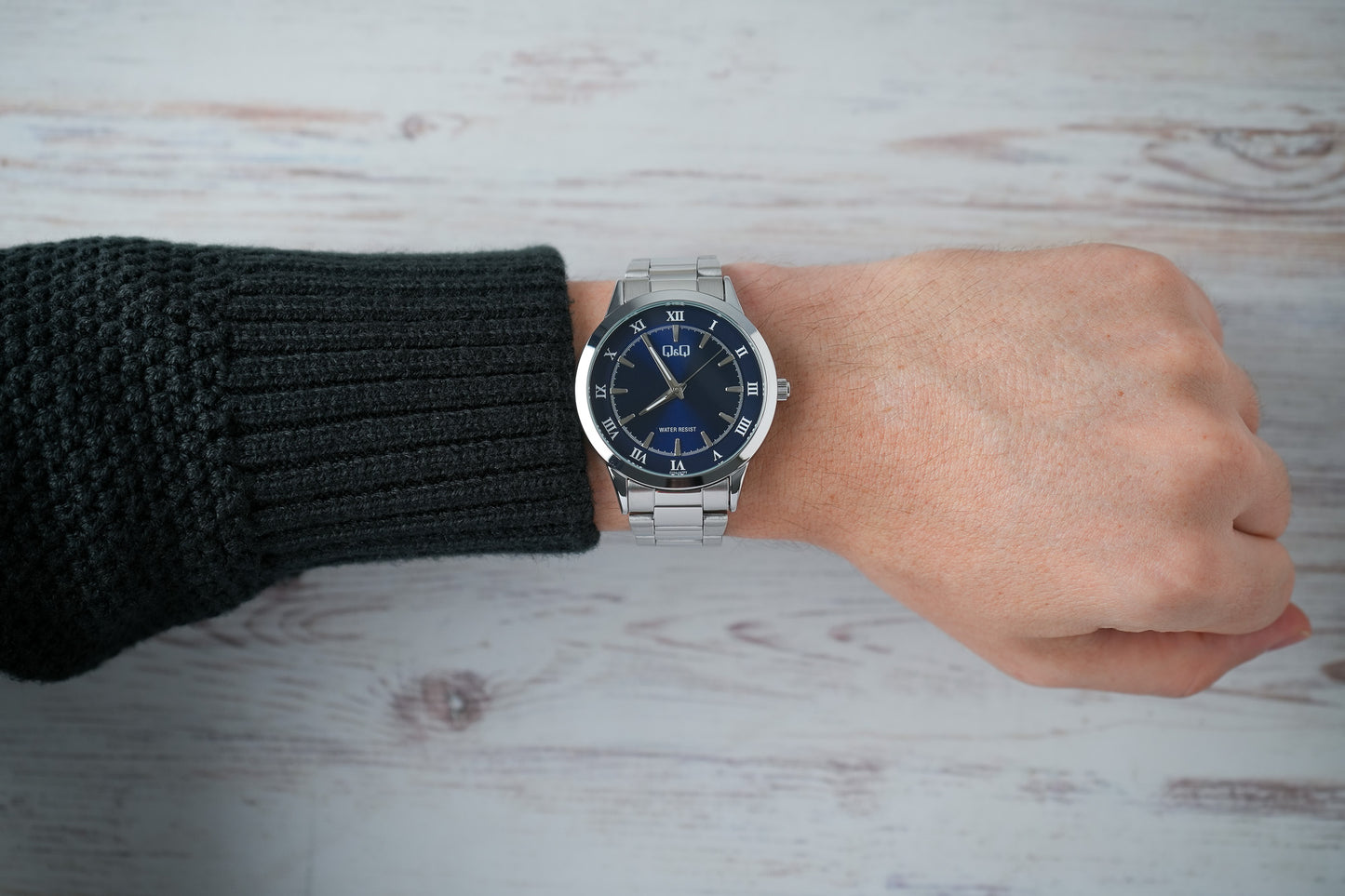Reloj Q&Q Original Hombre Plateado C10A047Y