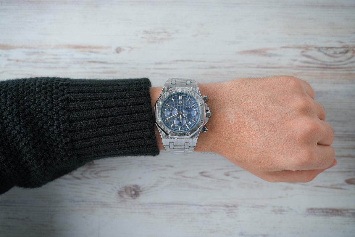 Reloj Poedagar Hombre Original Plateado PG-926B-PLAZ