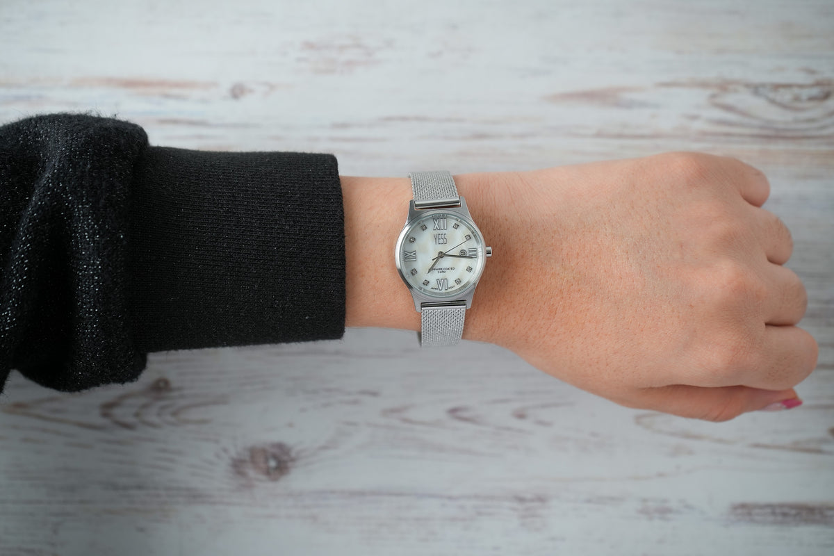 Reloj Yess Mujer Original Plateado Y25055-1