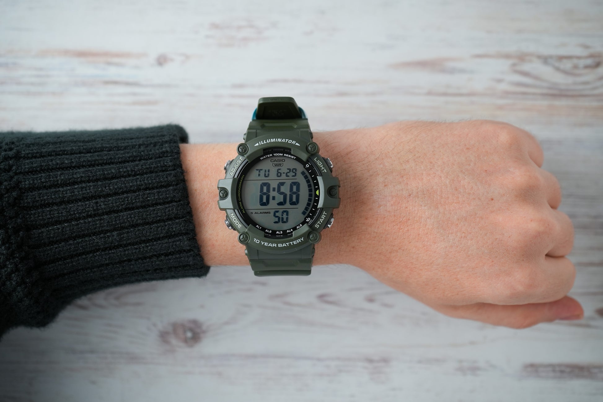 Reloj Casio Hombre Original Verde AE-1500WHX-3AV