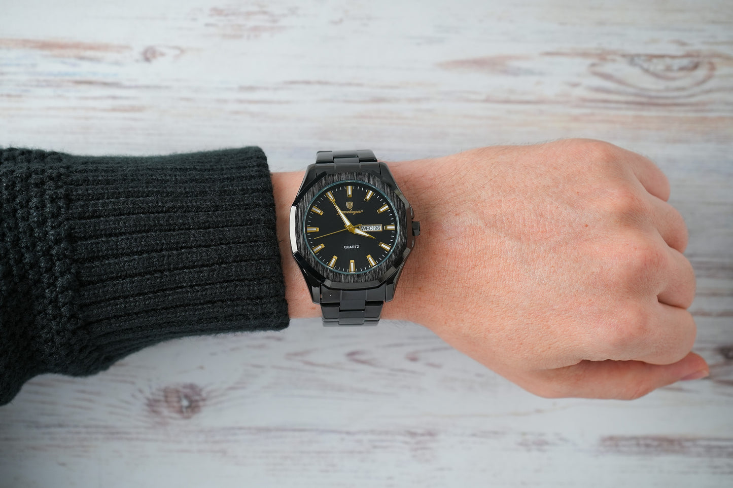 Reloj Poedagar Hombre Original Negro PG-875-NENE