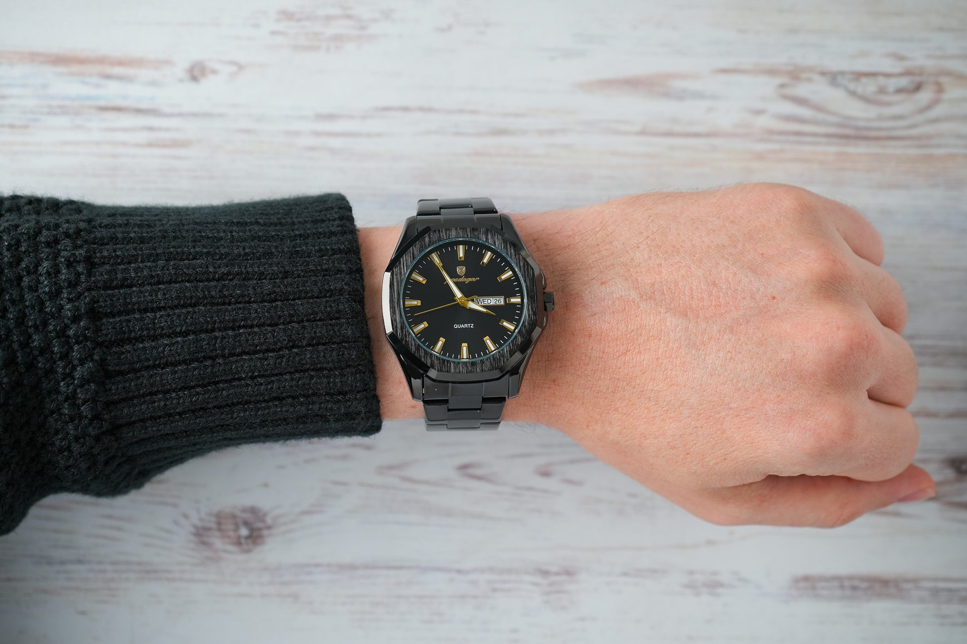 Reloj Poedagar Hombre Original Negro PG-875-NENE