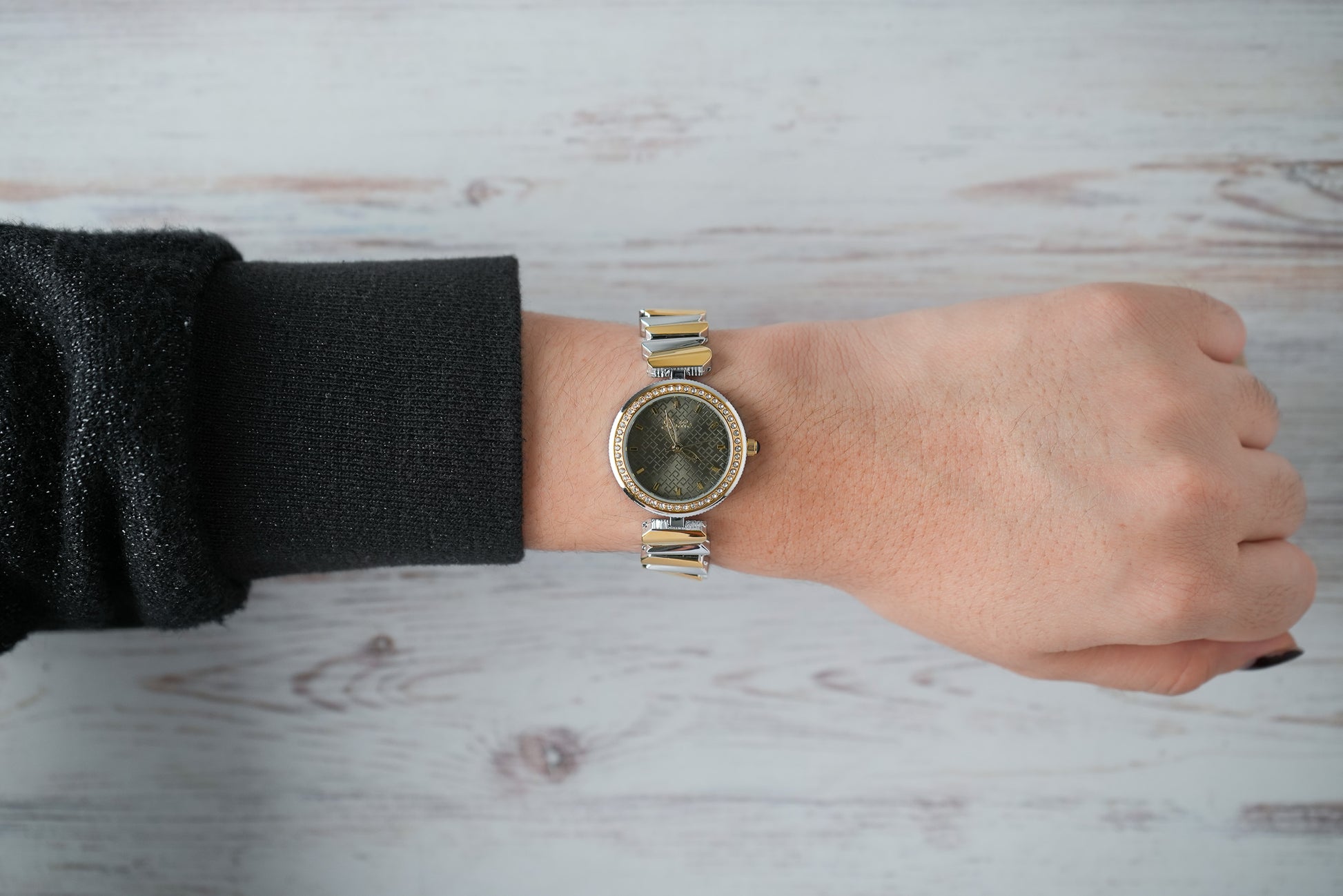 Reloj Scottie Mujer Original Plateado y Dorado 9788-BINE