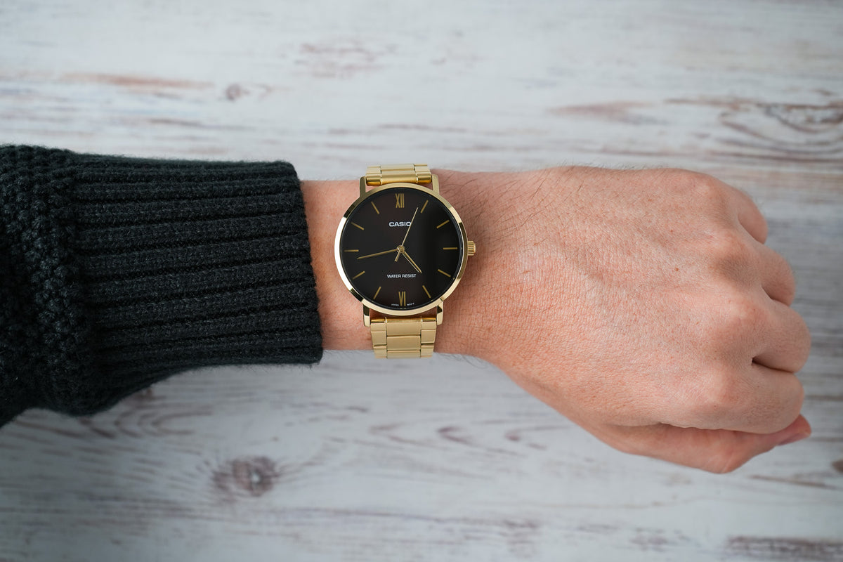 Reloj Casio Hombre Original Dorado MTP-VT01G-5B